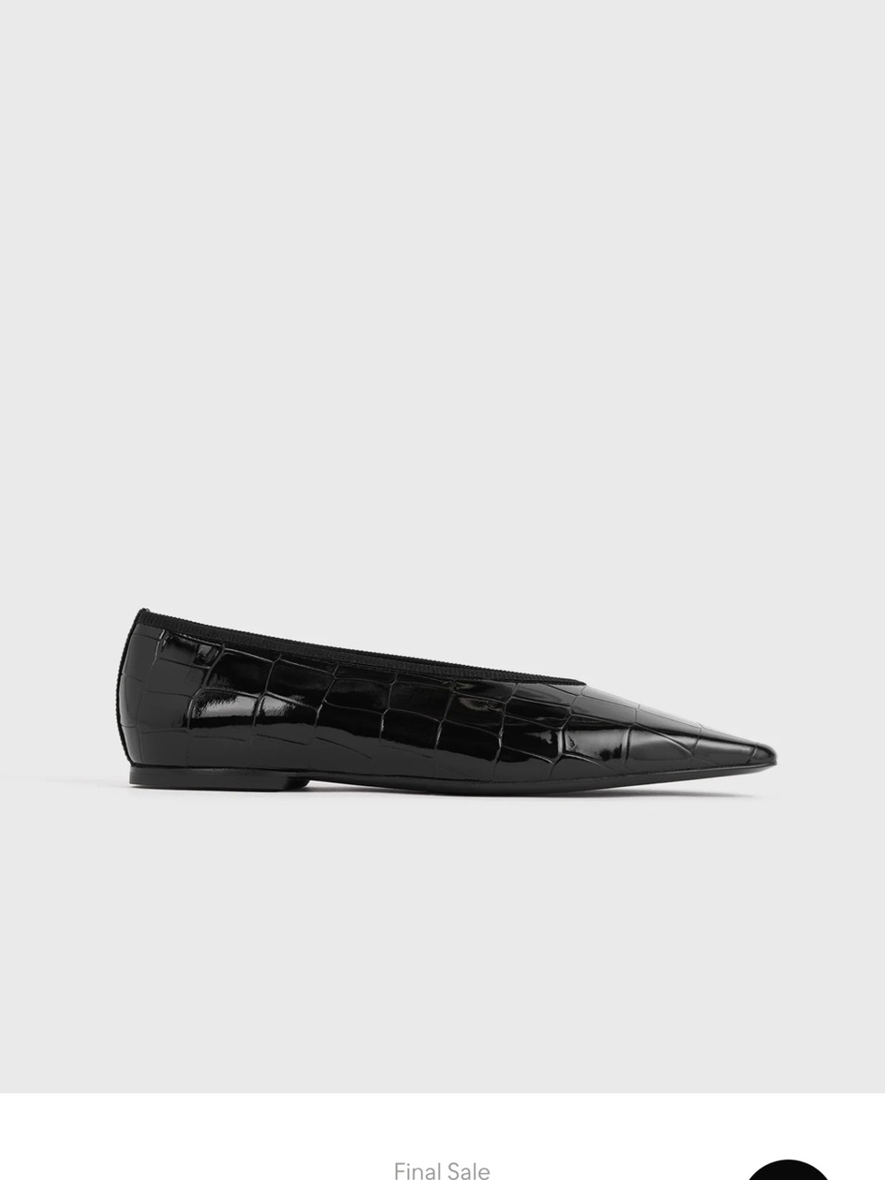 Toteme Minimalist croco-embossed ballerinas black - Picture 6 of 6